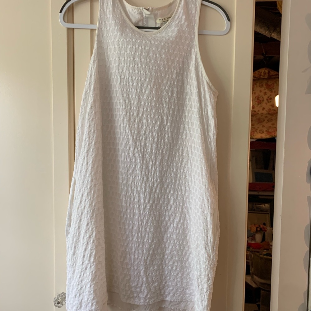 White Rag&Bone shift dress w pockets M